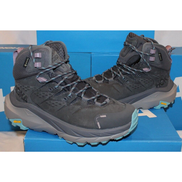 Hoka Women’s Kaha 2 GTX Mid‎ Waterproof Hiking Boots Castlerock Gray Sz 7.5 $240 - Picture 1 of 8
